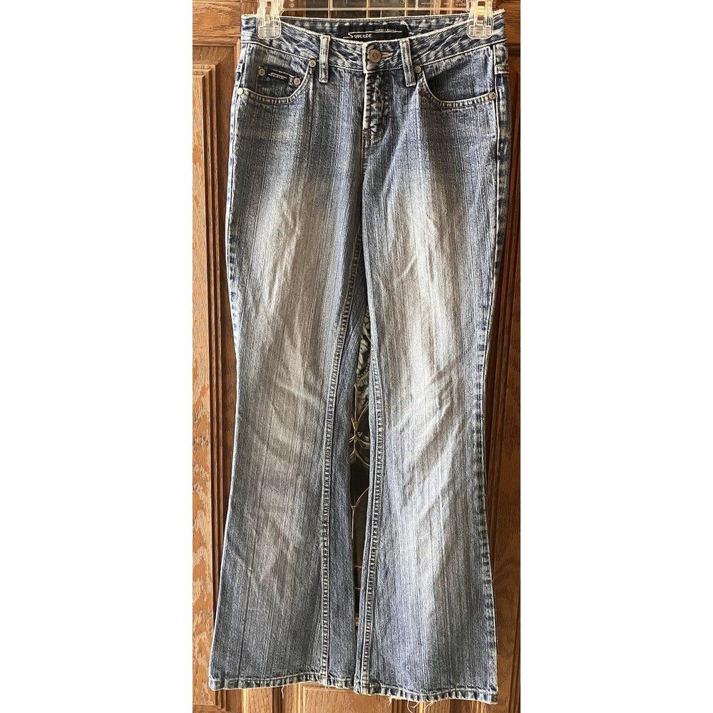 Squeeze by Stephen Hardy Women's Low Rise‎ Boot Cut Jeans Size 5 Y2K Stone Wash